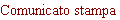 Comunicato stampa