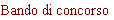 Bando di concorso